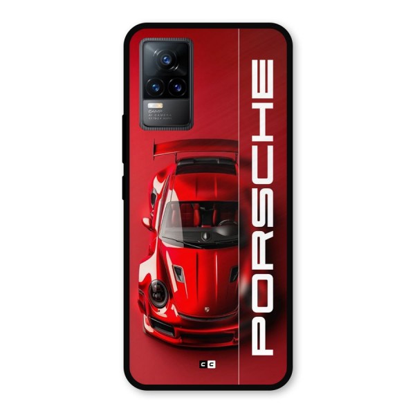 Red Porsche Metal Back Case for Vivo Y73