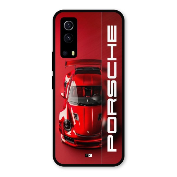 Red Porsche Metal Back Case for iQOO Z3