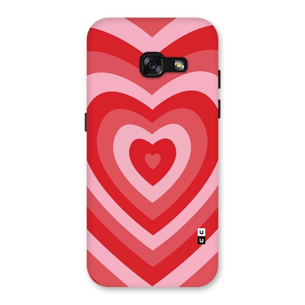 Red Retro Hearts Back Case for Galaxy A3 (2017)