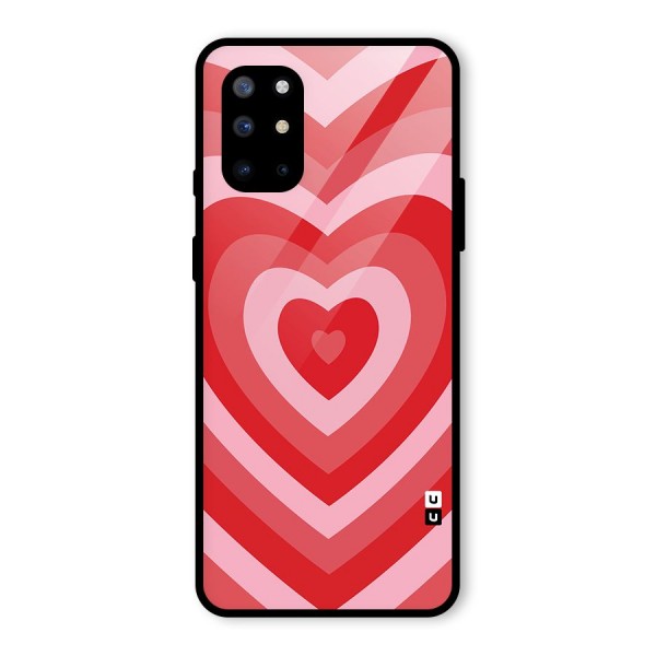 Red Retro Hearts Glass Back Case for OnePlus 8T