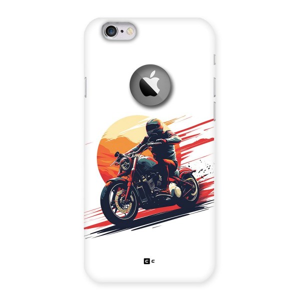 Retro Biker Back Case for iPhone 6 Logo Cut