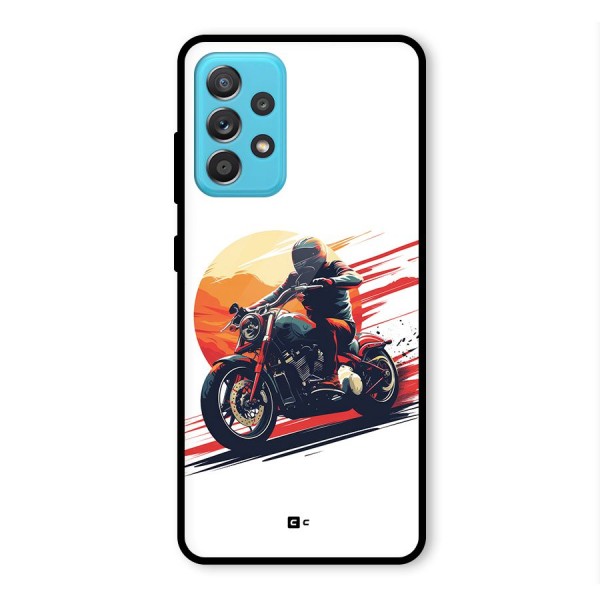 Retro Biker Glass Back Case for Galaxy A52