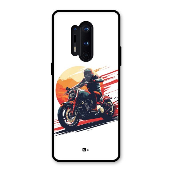 Retro Biker Glass Back Case for OnePlus 8 Pro