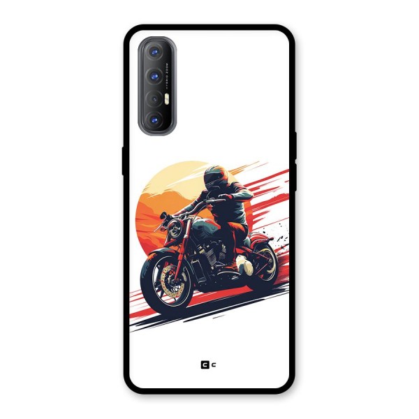 Retro Biker Glass Back Case for Oppo Reno3 Pro