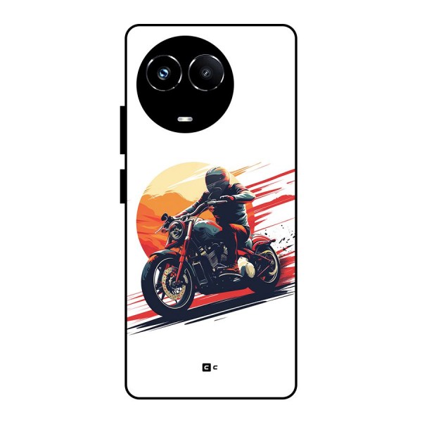 Retro Biker Glass Back Case for Realme 11X