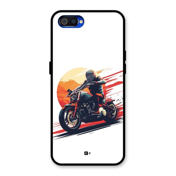 Retro Biker Glass Back Case for Realme C2
