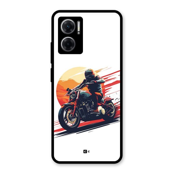 Retro Biker Glass Back Case for Redmi 11 Prime 5G