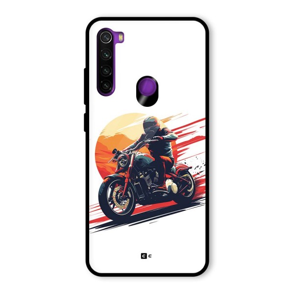 Retro Biker Glass Back Case for Redmi Note 8