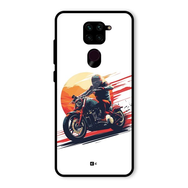 Retro Biker Glass Back Case for Redmi Note 9