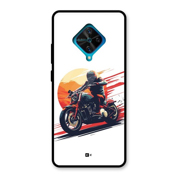 Retro Biker Glass Back Case for Vivo S1 Pro