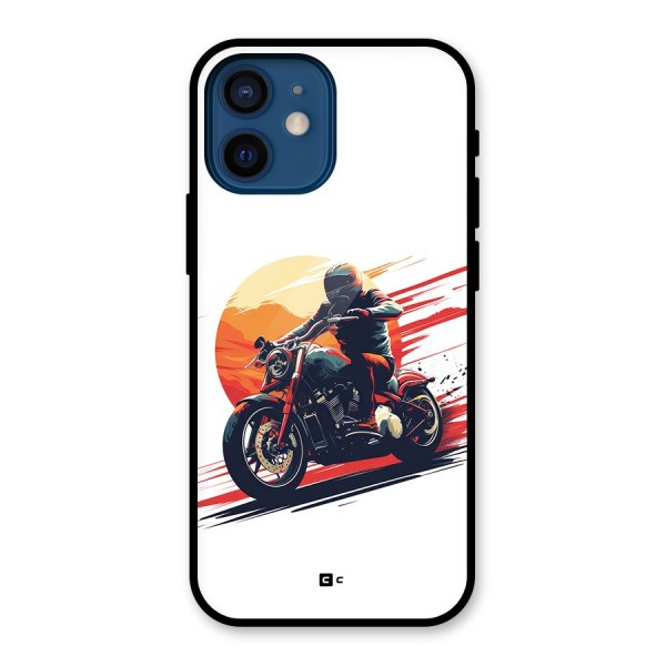Retro Biker Glass Back Case for iPhone 12 Mini
