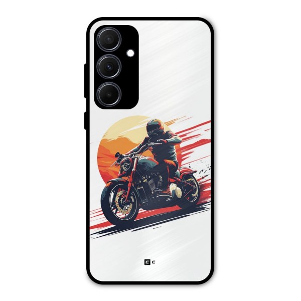 Retro Biker Metal Back Case for Galaxy A35