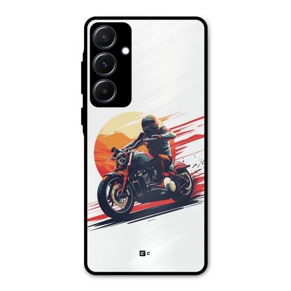 Retro Biker Metal Back Case for Galaxy A55