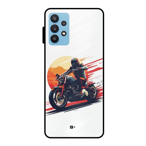 Retro Biker Metal Back Case for Galaxy M32 5G