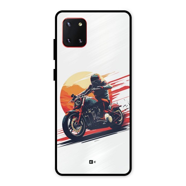 Retro Biker Metal Back Case for Galaxy Note 10 Lite