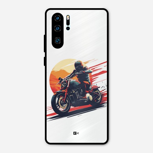 Retro Biker Metal Back Case for Huawei P30 Pro