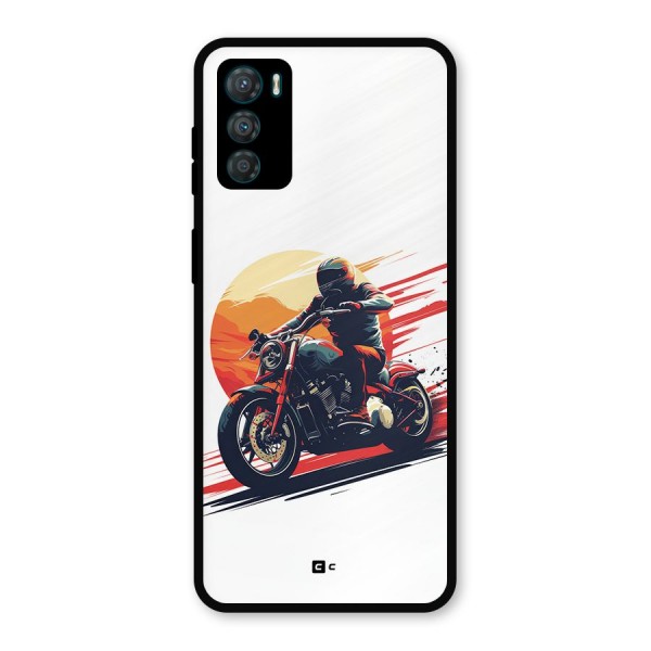 Retro Biker Metal Back Case for Moto G42