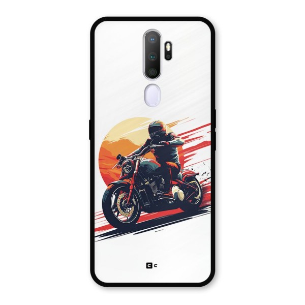 Retro Biker Metal Back Case for Oppo A5 (2020)