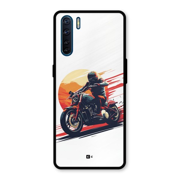 Retro Biker Metal Back Case for Oppo F15