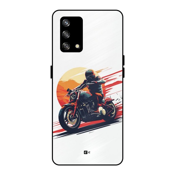 Retro Biker Metal Back Case for Oppo F19s