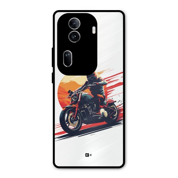 Retro Biker Metal Back Case for Oppo Reno11 Pro 5G
