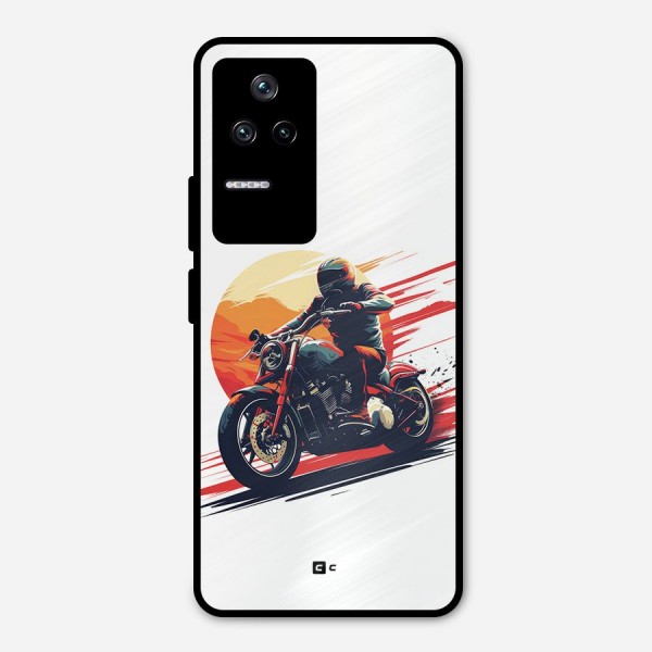 Retro Biker Metal Back Case for Poco F4 5G