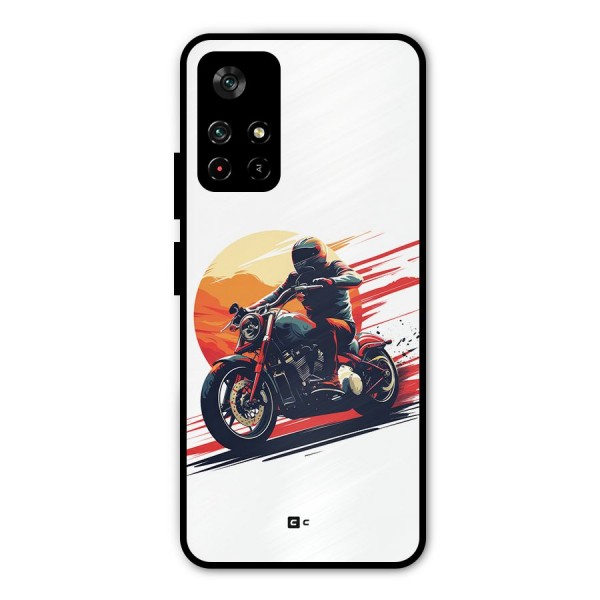 Retro Biker Metal Back Case for Poco M4 Pro 5G