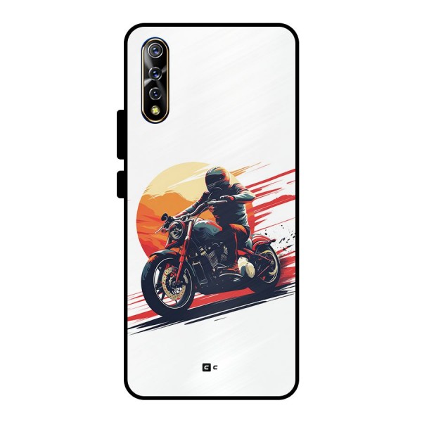 Retro Biker Metal Back Case for Vivo S1