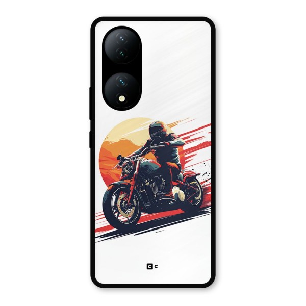 Retro Biker Metal Back Case for Vivo T2