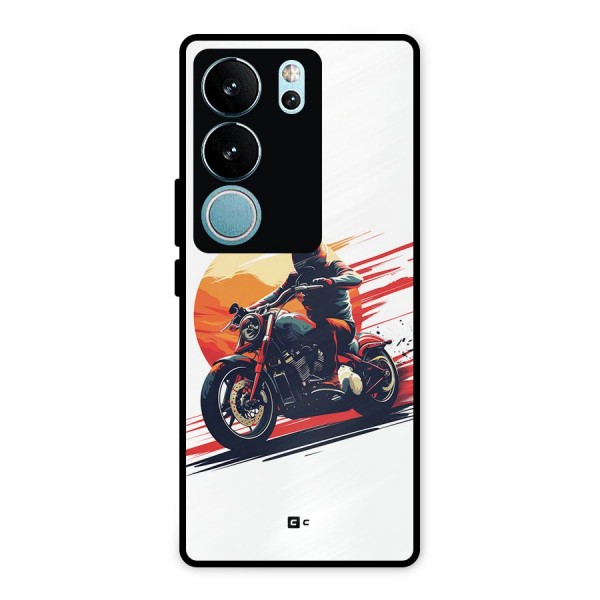 Retro Biker Metal Back Case for Vivo V29