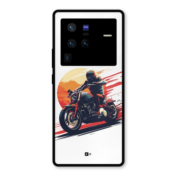 Retro Biker Metal Back Case for Vivo X80 Pro