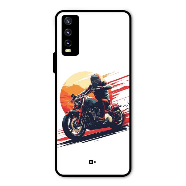 Retro Biker Metal Back Case for Vivo Y20i