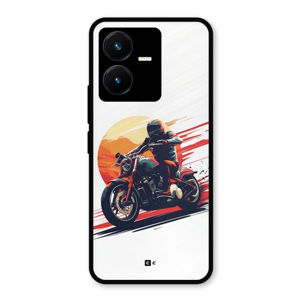Retro Biker Metal Back Case for Vivo Y22
