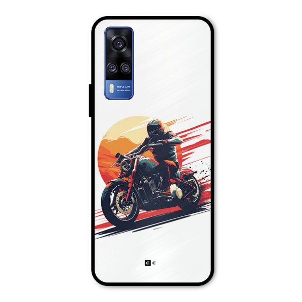 Retro Biker Metal Back Case for Vivo Y51A