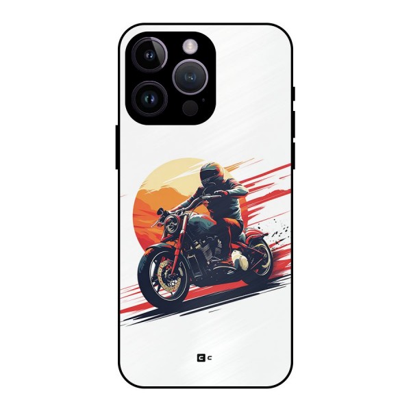 Retro Biker Metal Back Case for iPhone 14 Pro Max