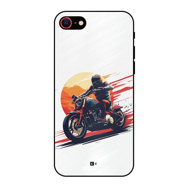 Retro Biker Metal Back Case for iPhone 7