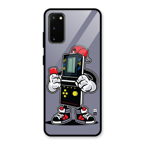Retro Boy Glass Back Case for Galaxy S20