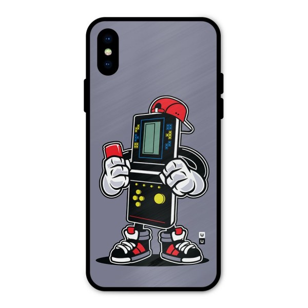Retro Boy Metal Back Case for iPhone XS
