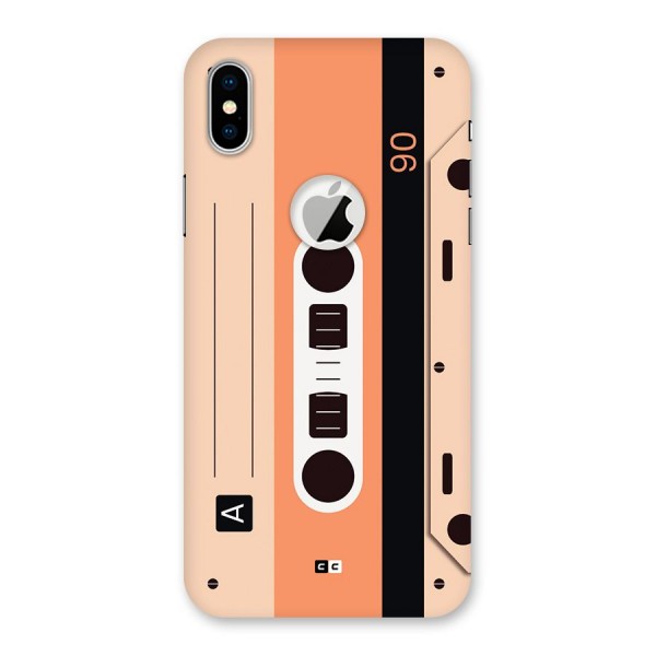 Retro Cassete Back Case for iPhone X Logo Cut