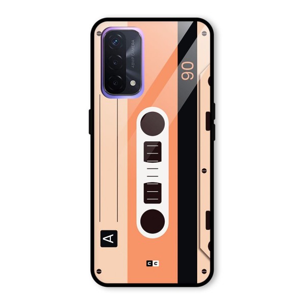 Retro Cassete Glass Back Case for Oppo A74 5G