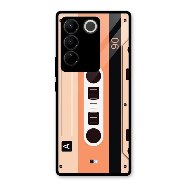 Retro Cassete Glass Back Case for Vivo V27