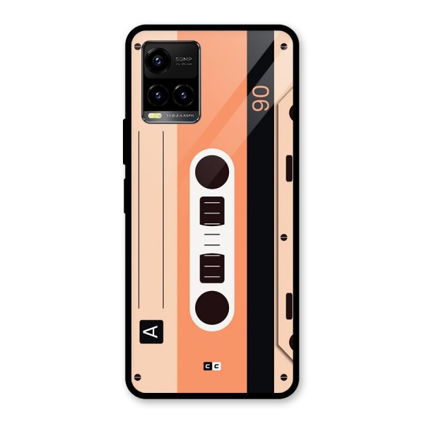 Retro Cassete Glass Back Case for Vivo Y33s