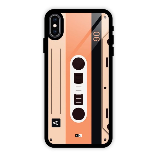 Retro Cassete Glass Back Case for iPhone XS Max