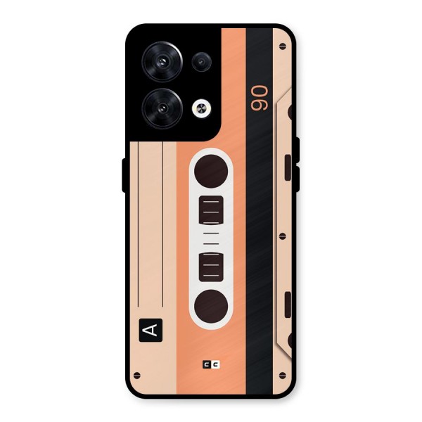 Retro Cassete Metal Back Case for Oppo Reno8 5G