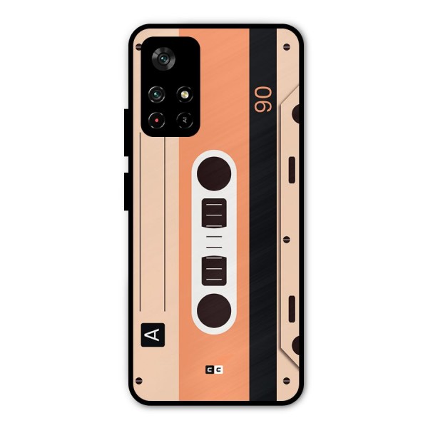 Retro Cassete Metal Back Case for Poco M4 Pro 5G