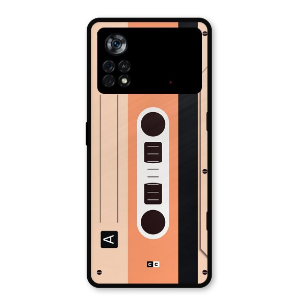 Retro Cassete Metal Back Case for Poco X4 Pro 5G