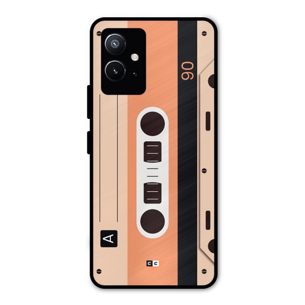 Retro Cassete Metal Back Case for Vivo T1 5G