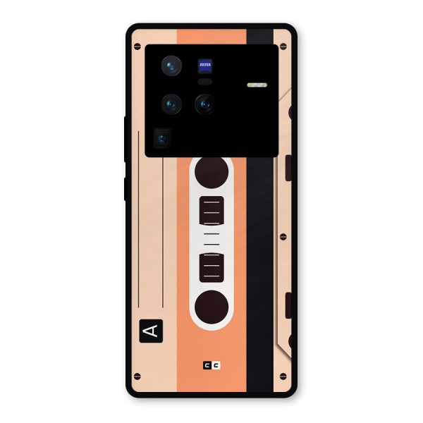 Retro Cassete Metal Back Case for Vivo X80 Pro