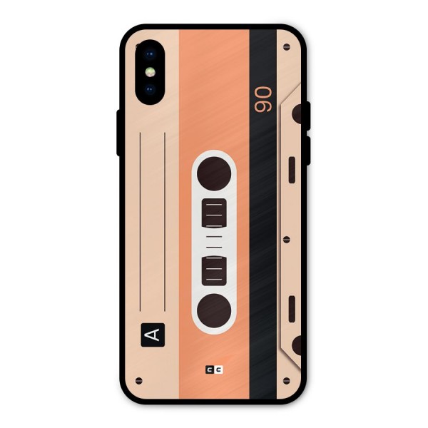 Retro Cassete Metal Back Case for iPhone X