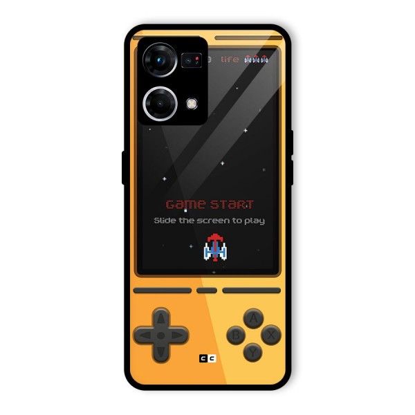 Retro Gamepad Glass Back Case for Oppo F21 Pro 4G